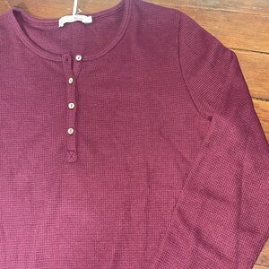 Michelle Mae Harper Henley Top-mulberry wine